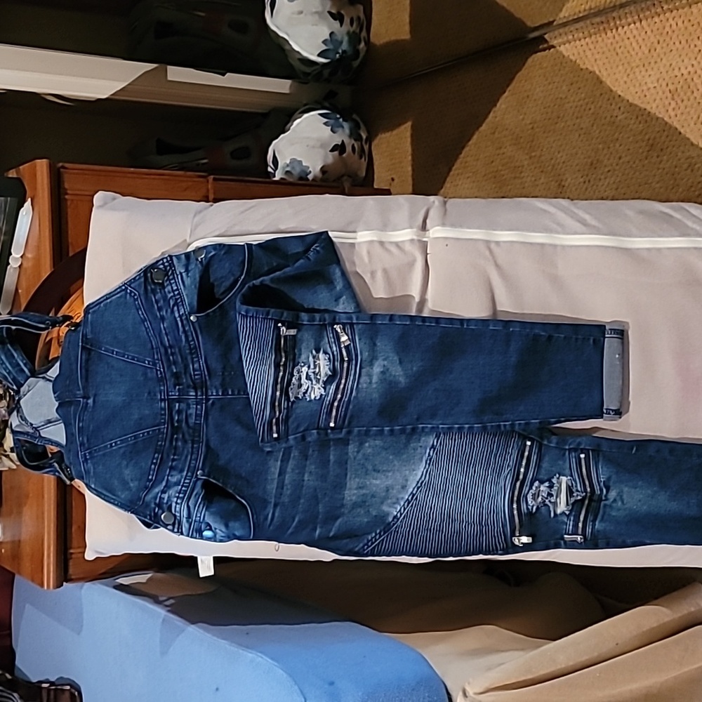 Moto style overalls